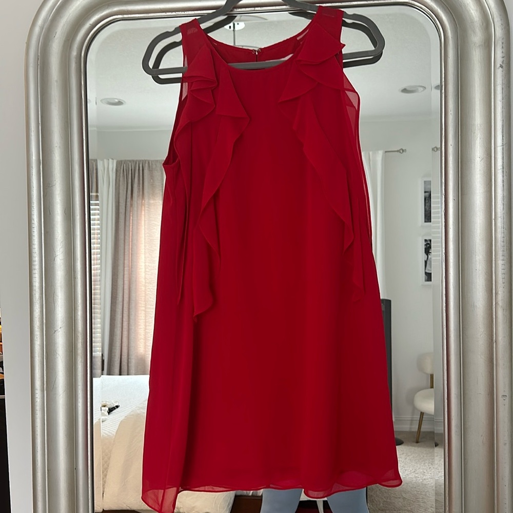 BCBG Elegant Red Sleeveless Dress